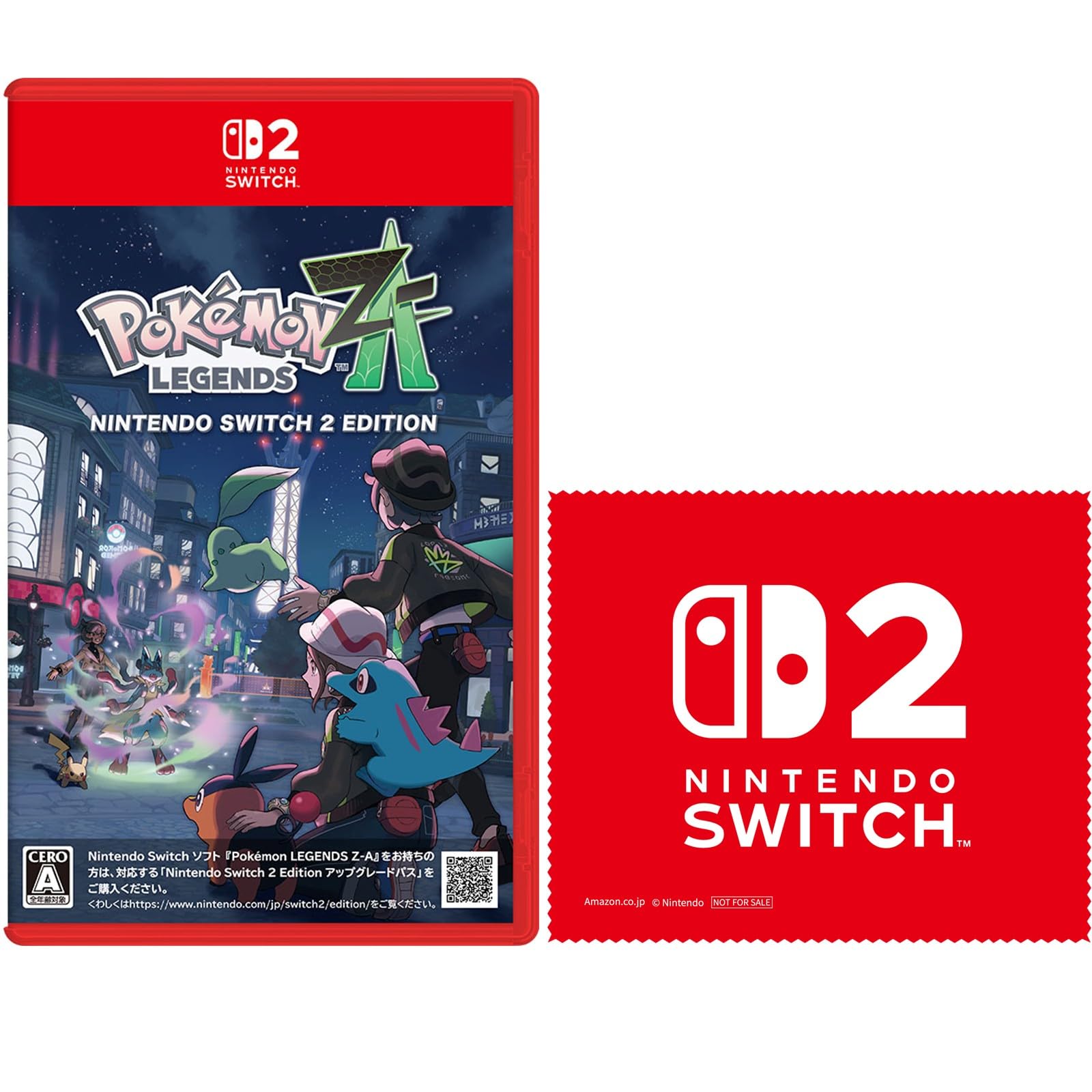 LEGENDS Nintendo Switch 2 Edition Legends Switch 2 Includes Nintendo Switch 2 Logo Design Microfiber Cloth Pokémon Z-A (Pokémon Z-A) - [Amazon.co.jp