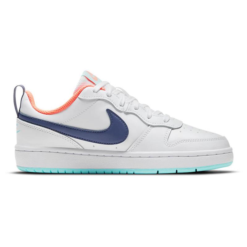 Nike Court Borough Low 2 White Navy GS Sneakers BQ5448-112