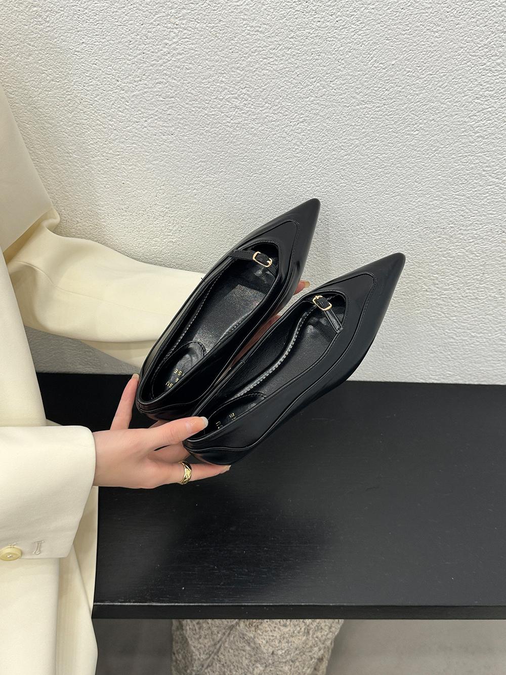 Мода Черный Бежевый Серебристый Коричневый Женские Лоферы 2024 Новые поступления — фото 8