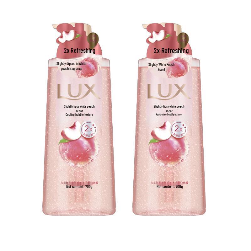 Lux White Peach Scented Bubble Shower Gel