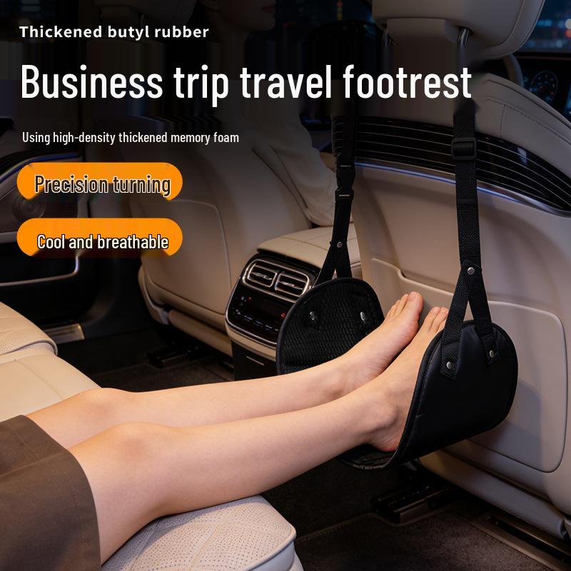 Verstellbare Reisehängematte Fußstütze für Flugzeug, Büro oder Bahn - Ergonomisches Fußpedal für Komfort und Entspannung