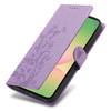 For Samsung Galaxy A36 5G Wallet Case Butterfly Floral Imprint PU Leather Phone Cover with Wrist Strap
