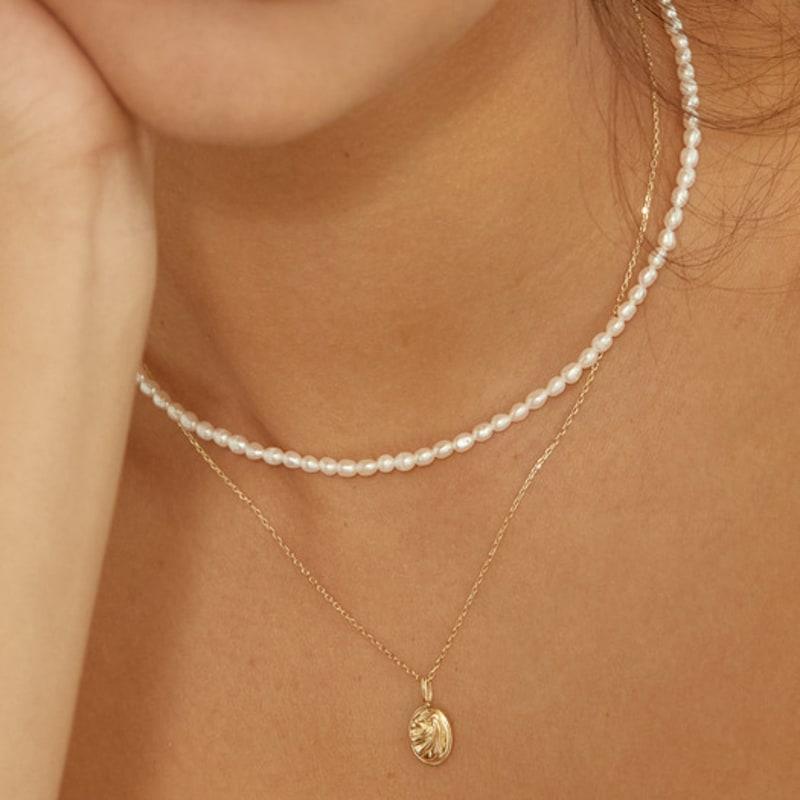 LUNNE 14k Rough Freshwater Pearl Necklace (14k Gold) #LFN09