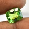 Natural Green Peridot 7.4 Ct   Cushion Cut Gemstone From Afghanistan