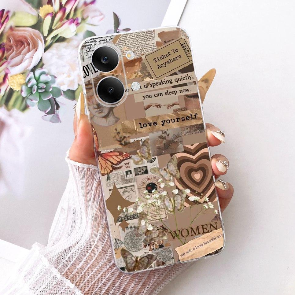 Bow Love Heart Pattern Cute Cat Phone Case For Xiaomi Redmi Tourbo 5 Max Poco X8 Pro Max Casing Soft TPU Silicone Back Cover