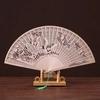 Fragrant Wood Fan Carved Double-sided Hollow Folding Fan Chinese Style Classical Women's Artistic Fan Gift Box Random Pattern