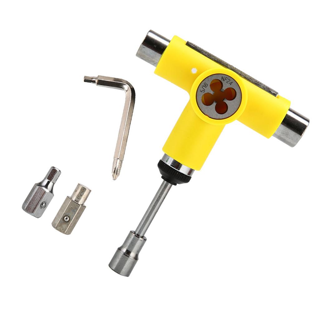 

Инструмент для ремонта гаечного ключа с Т-образной втулкой, ключи для длинных досок, алюминиевый сплав, долговечная отвертка, желтый жёлтый