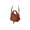 Chloe Marcie Solid Color Adjustable Detachable Shoulder Strap Grain Calfskin Mini Crossbody Handbag Women Handbags Brown CHC23-SS595I31-25M