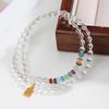 Cosmic Jewelry Multi-layer White Crystal Beaded Bracelet