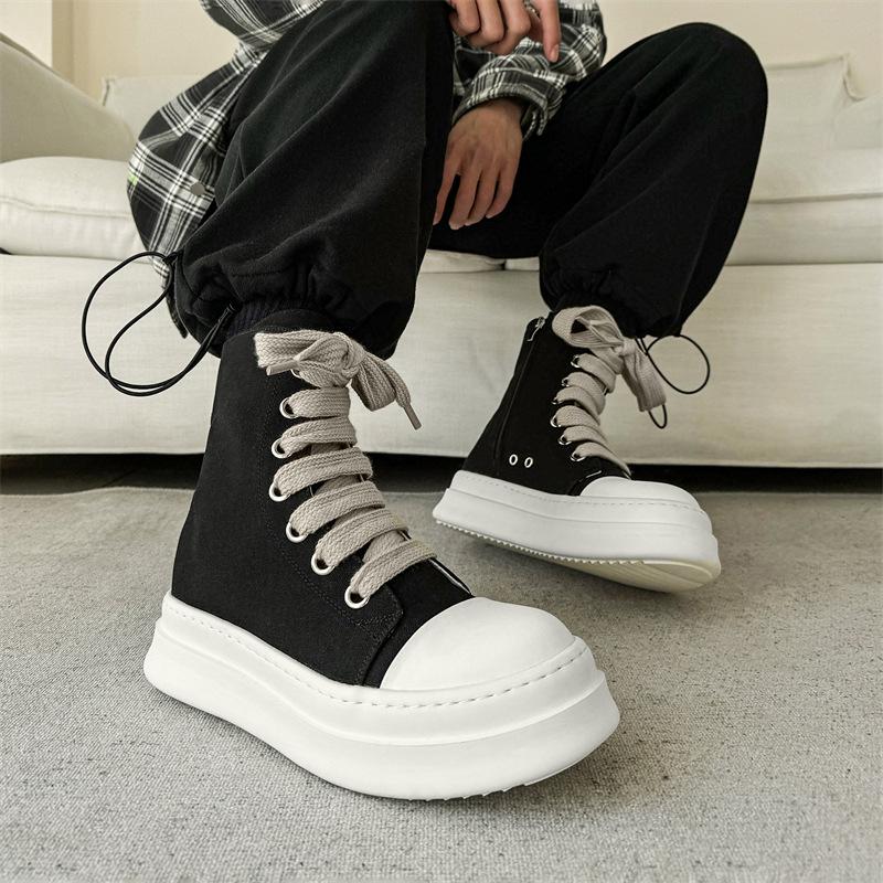 American high street commuter board shoes men and women couple British style Martin boots Derby shoes platform heightening shoes 4848-J