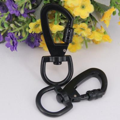 Multifunktionaler Karabiner mit D-Schnalle und automatischer Verriegelung und drehbarem Ring