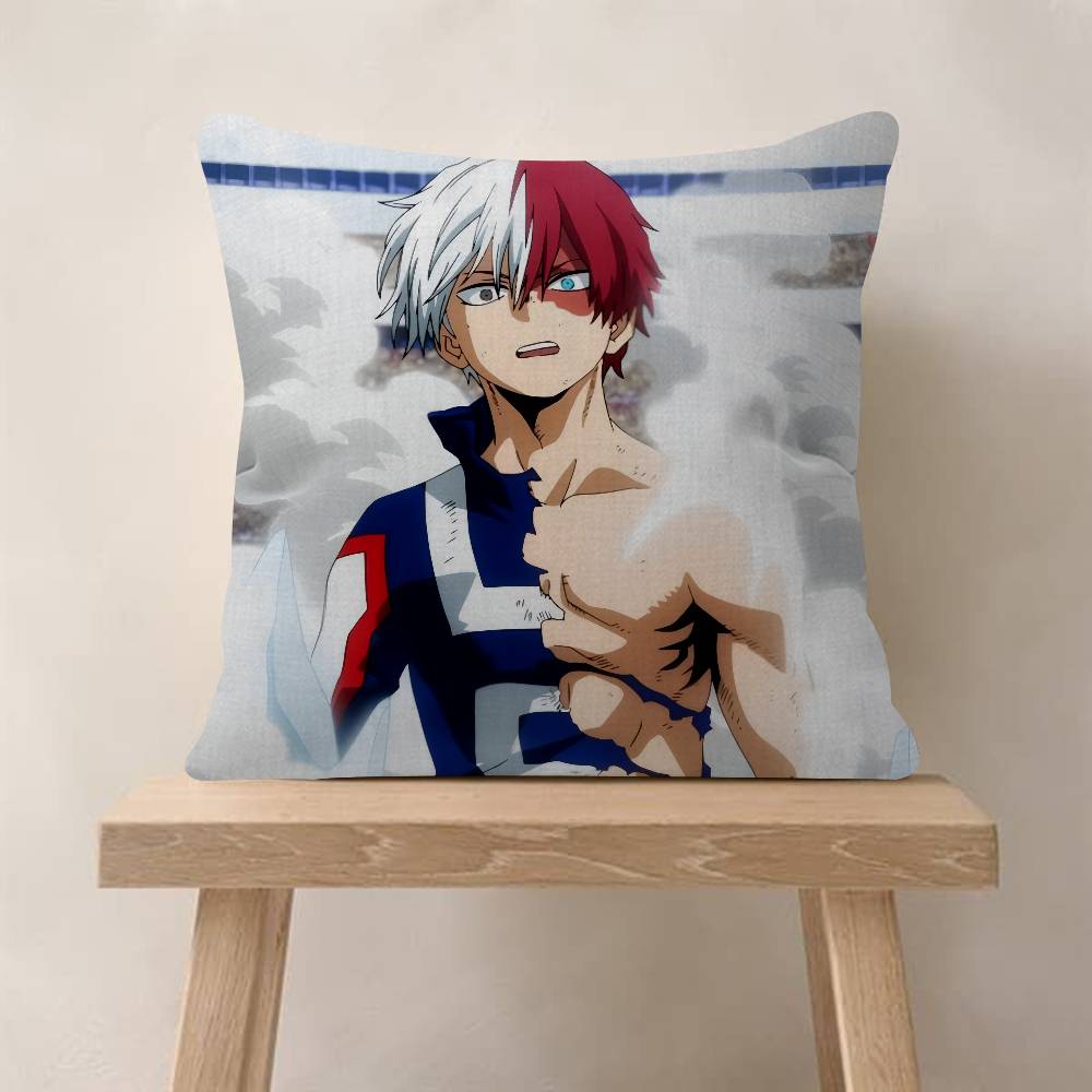 Anime MMy HHero Academia Shoto Todoroki  Cushion Cover Car Throw Pillow Case For Sofa Car Christmas Gift