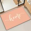 H-Home Cute Welcome Cozy Door Mat Bath Microfiber Decorative Versatile Flannel Floor Mat Quick Dry Absorbent Non-slip Sole