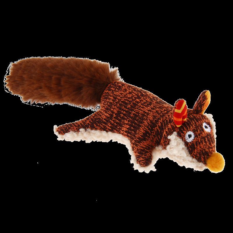 

Small Dog Chew Toy With Plush Fabric For Dental Health And Play коричневий