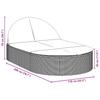 Double Sun Lounger with Cushions Beige Poly Rattan