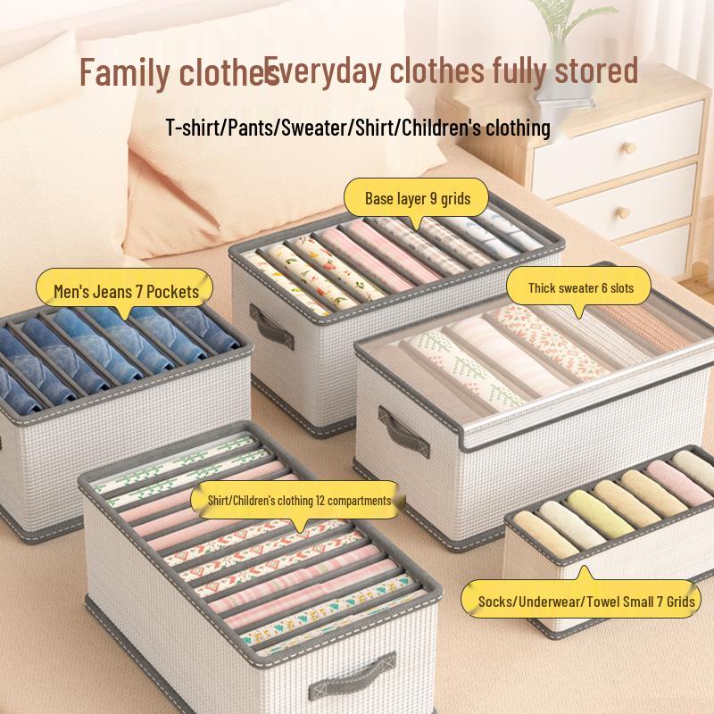 Foldable Large-Capacity Wardrobe Storage Box with Drawer Organizer