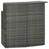 Maison Exclusive - Garten-Bartisch Grau 120x55x110 cm Polyrattan