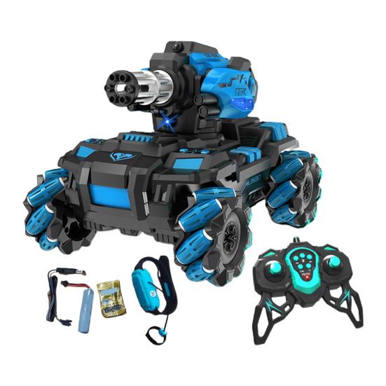 

Гусеничный танк с управлением стреляет водяными бомбами Танк Игрушечный радиоуправляемый автомобиль с легкой музыкой синий
