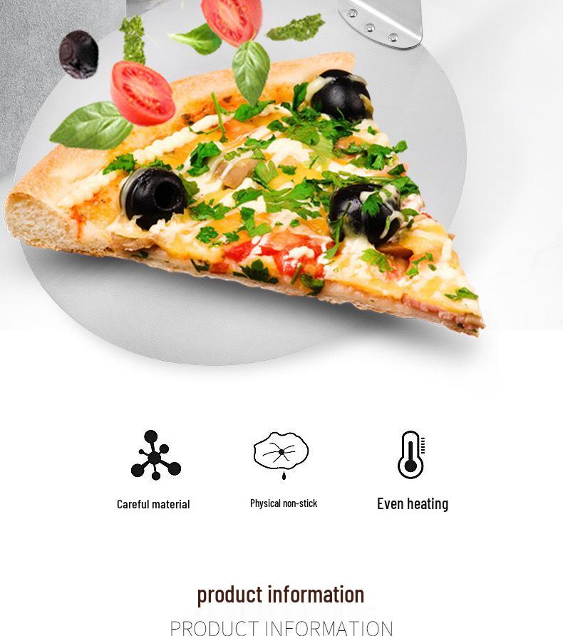 Stainless Steel Pizza Peel with Wooden Handle - Kitchen Baking Tool