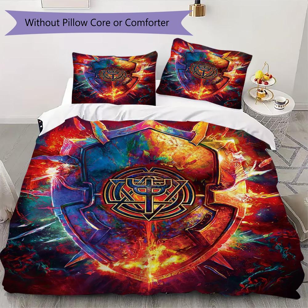 Judas Priest Pattern Bedding,Quilt Set Quilt Cover Pillowcase Home Birthday Gift (1*duvet cover+2*pillowcase,without core)DSJT0925514