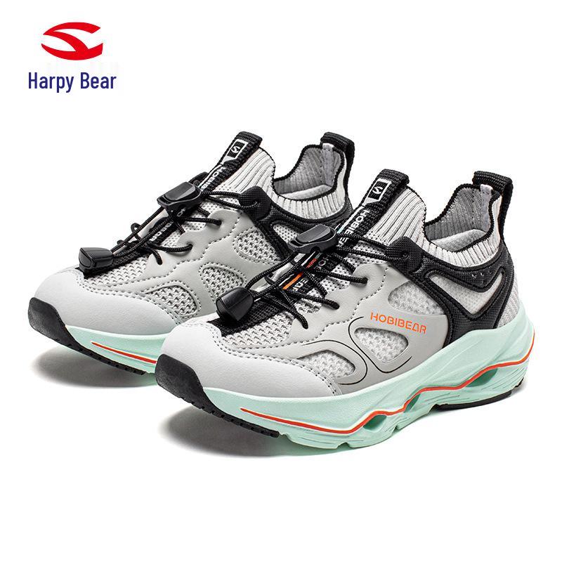 HOBIBEAR Boys  Spring & Autumn Running/Hiking Shoes - Breathable Double Mesh for Outdoor Sports. 29 серый