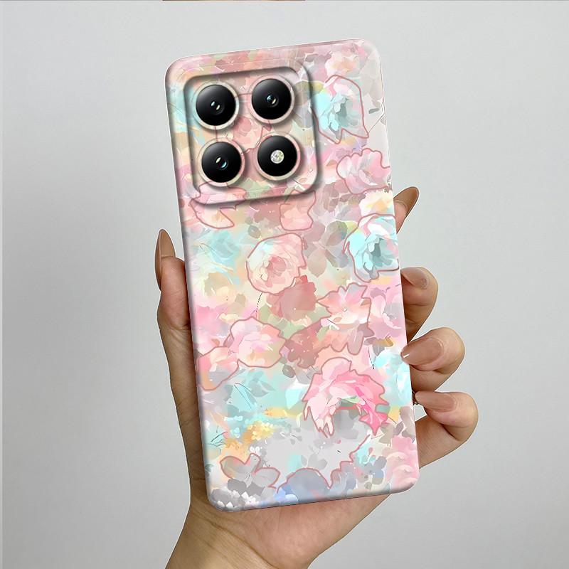 For Xiaomi 14T Pro Phone Case 14Tpro Soft Silicone TPU Sweet Painted Casing Cartoon Printed Shockproof Protective Back Cover