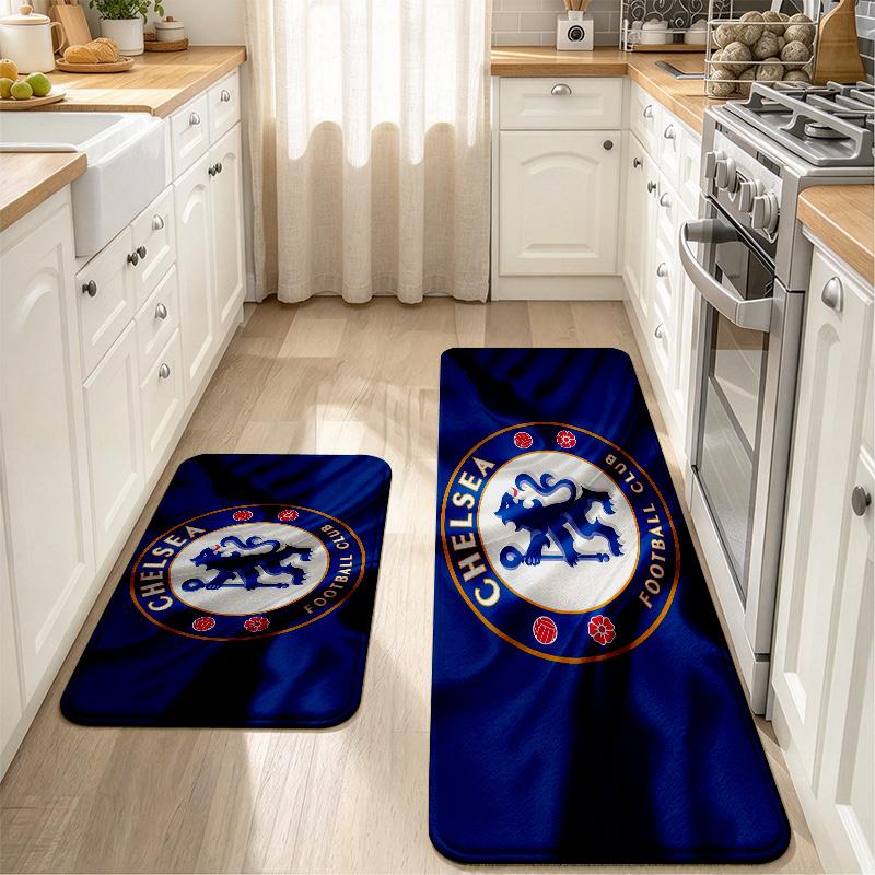 Chelsea FC Print Flannel Kitchen Mat Christmas Soft Area Rug Non Slip Floor Carpet Home Decoration