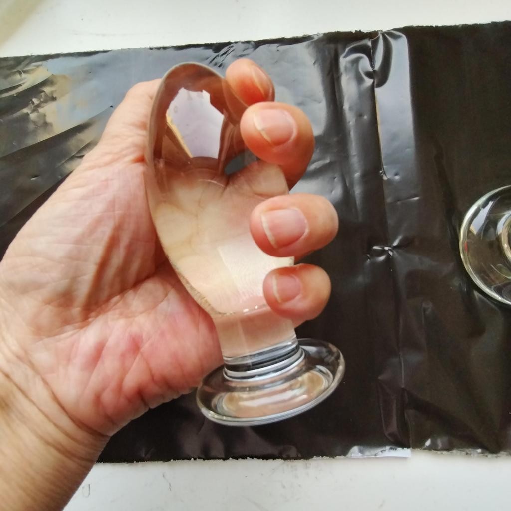 VaHppy Huevo de pato suave, tapón Anal de vidrio Extra grande, 780g, 7cm, SM, Juguetes sexuales BDSM para adultos gay, productos masturbadores femeninos