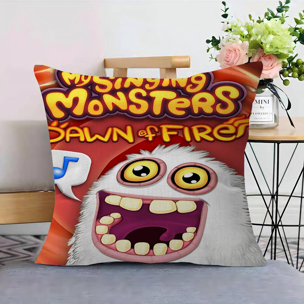 Game My Singing Monsters Office Cushion Pillowcase Car Cushion Cover45X45CM Lumbar Pillowcase Sofa Pillowcover