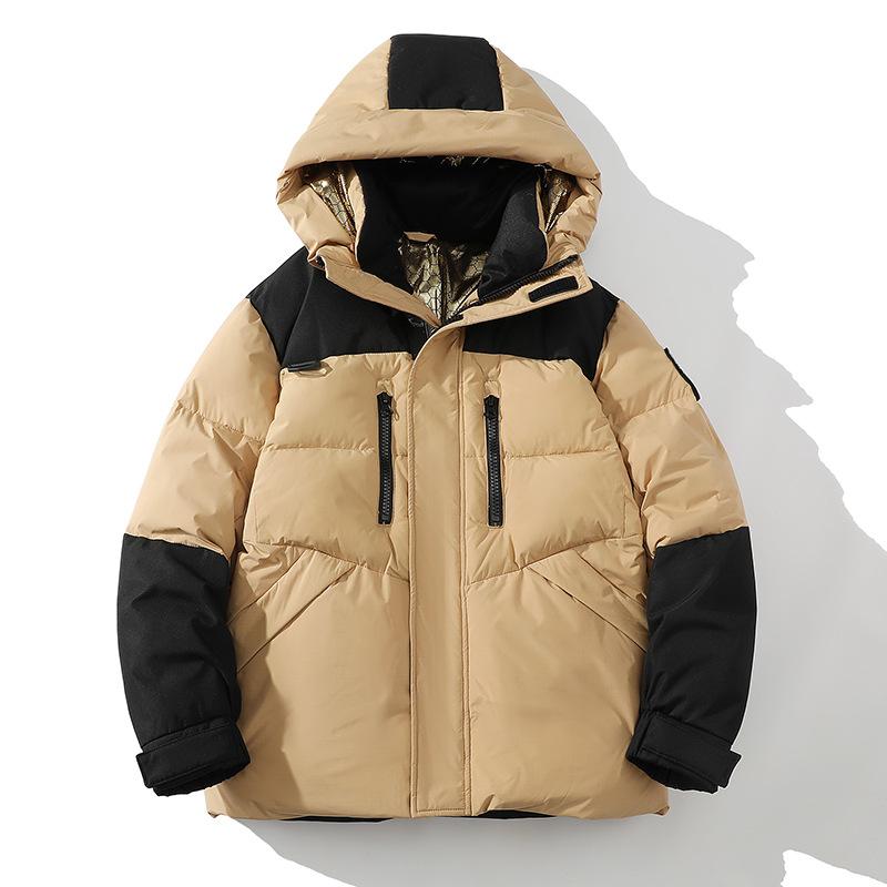 

Пуховик мужской новый зимний сращивание утолщение модный бренд рабочая одежда куртка с капюшоном куртка теплая верхняя мужская одежда 3XL