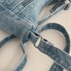 Vintage Denim Crossbody Bag Women's Multi-Pocket Single Shoulder Small Square Bag