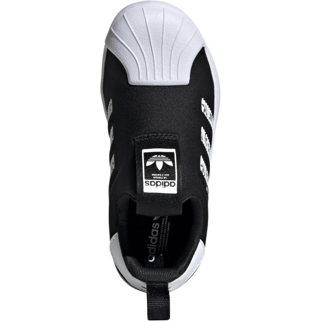 Adidas Originals Superstar 360 Pohodlné Všestranné Odolné Nízké Dětské Skate Boty Dětské Tenisky Černá Bílá IH3049