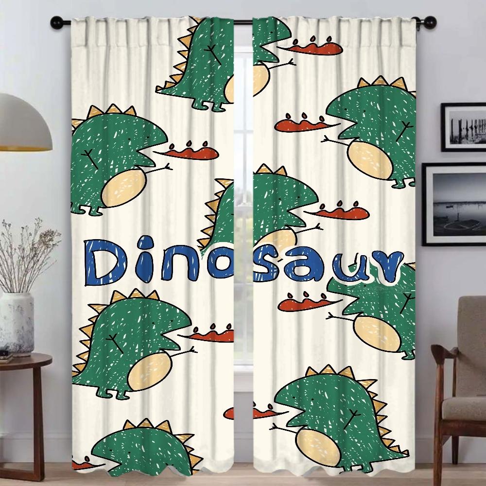 Dinosaurityll för sovrum Anti-mygggardiner för kameragardiner Barnrum Mörkläggningsgardin Halloweendekoration Rullgardiner
