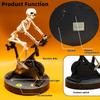 Halloween decoration props, skeleton people riding spinning bikes with lights and music, Halloween party, interior decoration
