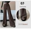 Milk Card Color Women's Wide-Leg Suit Pants, Slightly Flared, High Waist, Drapey, Floor-Length, 2026 Early Spring Fashion.