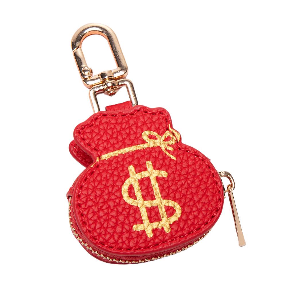 Cute Panda Coin Purse, Cute Red Money Bag Charm Purse with Keychain for Women, Mini Pouch Wallet for Coins, Bag Accessory Purse