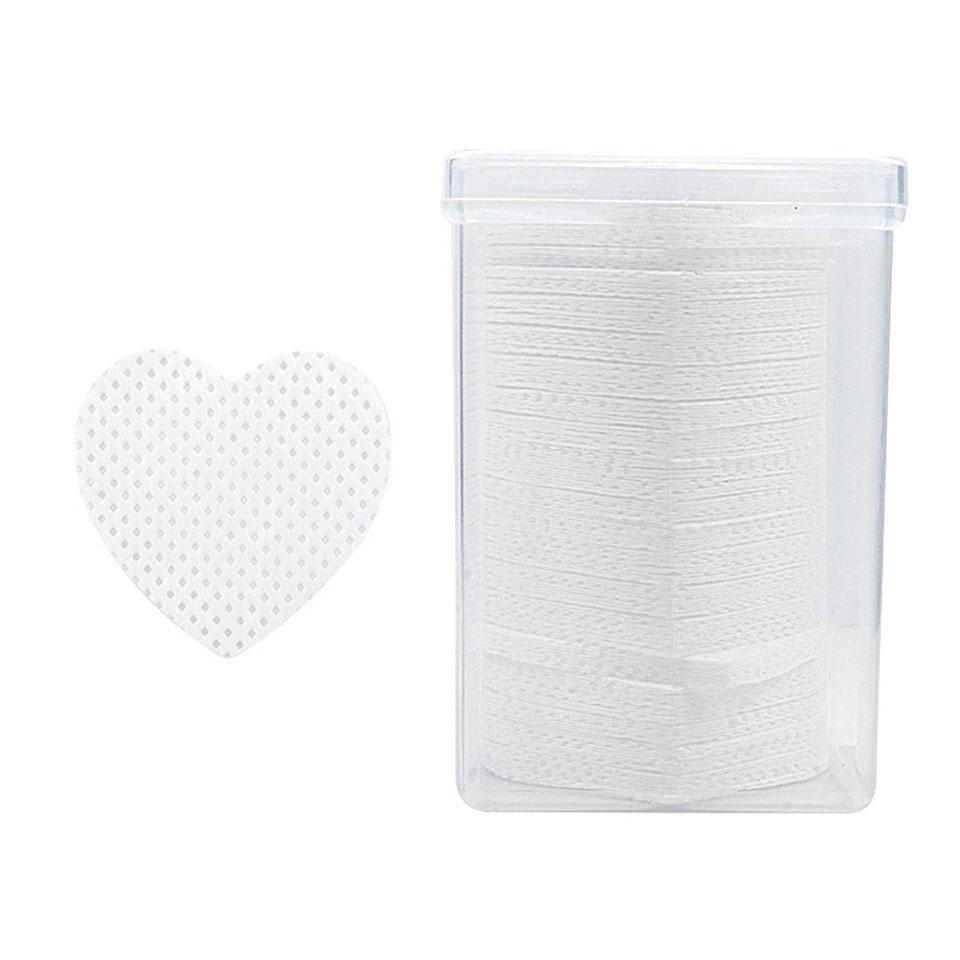 200 Pieces/Box Heart Lint Free Nail Wipes Cute Cotton Pads Nail Polish Manicure Remover Cleaning Eyelash Extention Tools