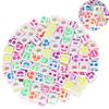 50 Pcs 6mm Square Acrylic Multicolor Smile Loose Bead