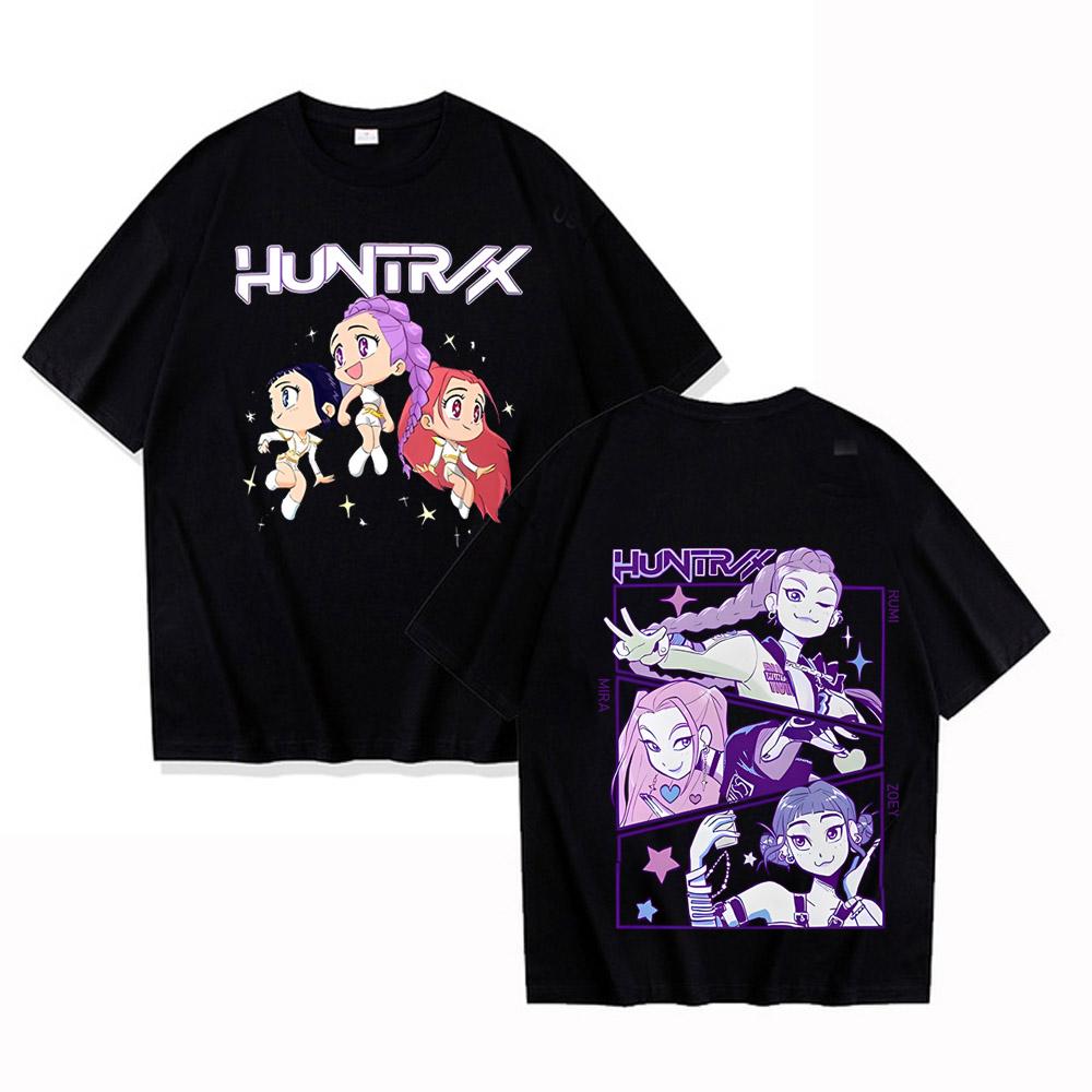 Anime KPop Demon Hunters T-shirt Harajuku O-neck Casual Shirt Gift High Quality Cotton T-shirts