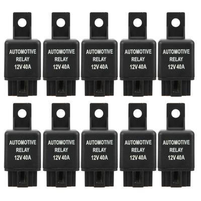 10Pcs DC12V 40A Automobile Car Air Conditioner Condensers Relay with 5 Cable Socket