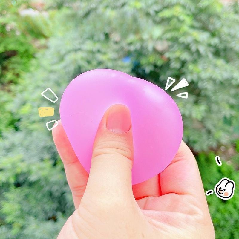 Giocattoli Cuore Che Cambia Colore da Spremere Quando Esposti alla Luce Maltosio Sollievo dallo Stress Rimbalzo Lento Giocattoli Fidget Mochi Giocattolo Antistress