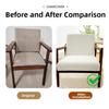 Jacquard Wooden Arm Chair Cover Zipper Seat Slipcover Single Sofa Cover  For Household Hotel