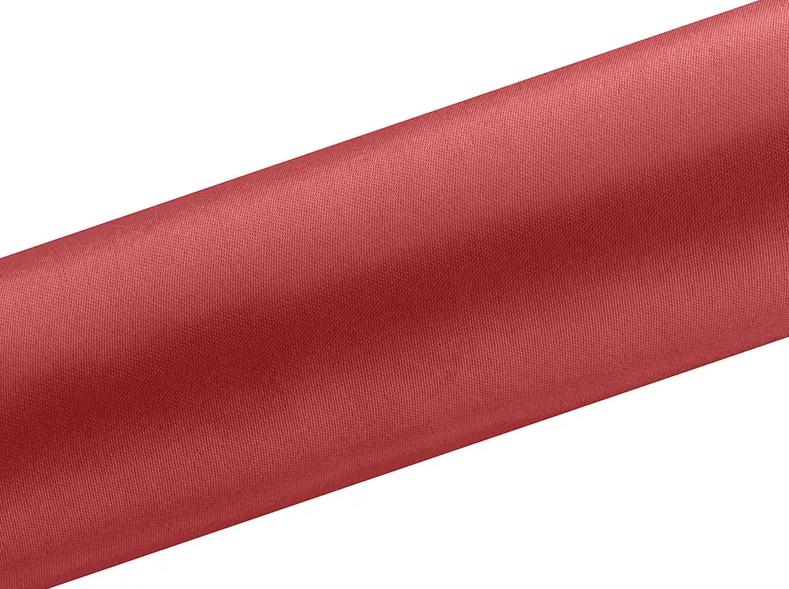 Satyna Gładka Bieżnik Dekoracja Czerwony 0 16 X9M