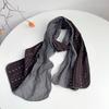 Women Vintage Colorblock Scarf Long Soft Warm Autumn Winter Korean Style Small Flower Personalized Scarves For Ladies