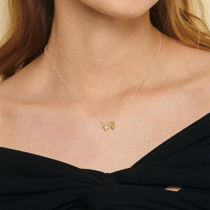 Murmur [925silver]Adorable Combi Ribbon Necklace