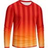 Men's T-Shirt 3D Digital Printing Comfortable Spring Striped Pattern Long Sleeve Fashionable Clothing Casual Round Neck