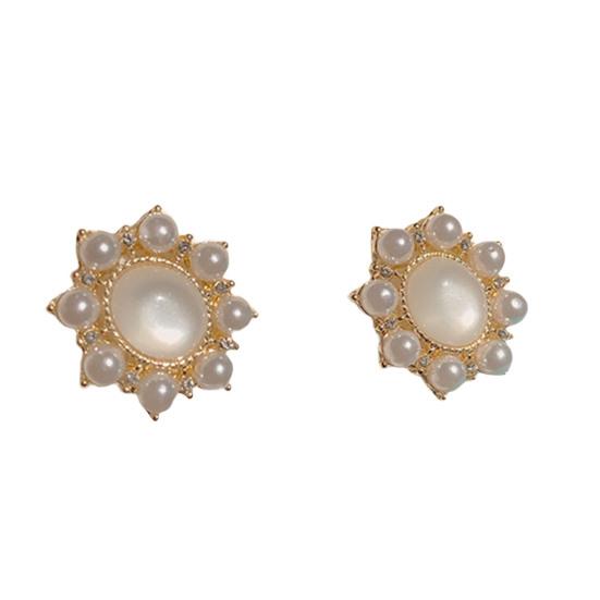 1 Paar Wolkenform Strasssteine Piercing Damen Ohrringe Herz Imitationsperlen Hänger