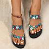 Infradito floreali da donna Pantofole da spiaggia Infradito con fondo spesso alla moda Sandali Pantofole da spiaggia casual all'aperto estive Chaussure