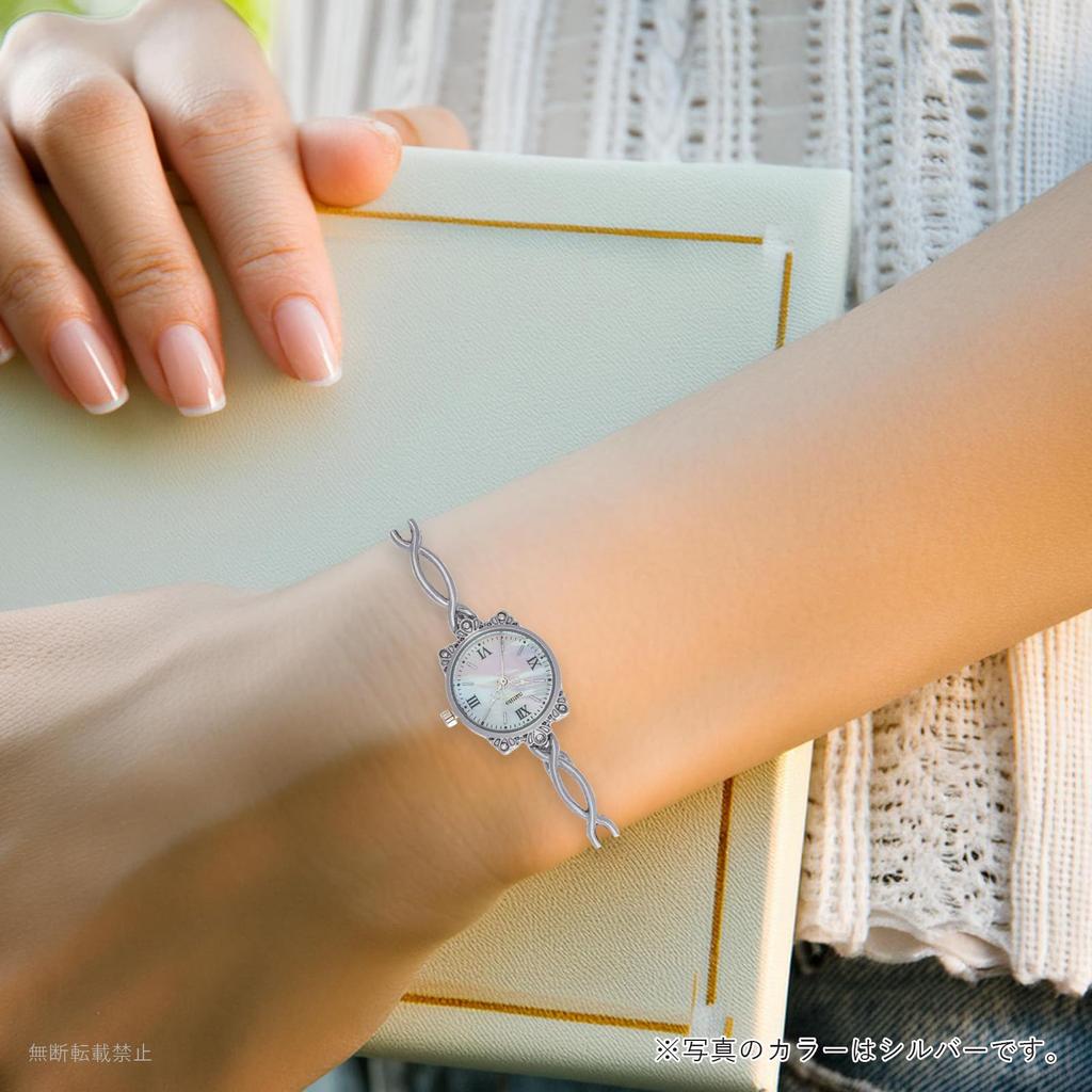 Fieldwork Analog Watch with Antique Metal Band and Accessory Amel Antique Women's Buckle, Silver, JN032-4