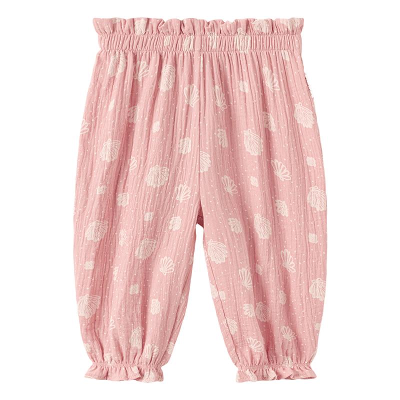 Babylove Girls  Cotton Gauze Summer Cuffed Pants 100